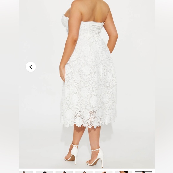Fashion nova isn’t she lovely midi white dress size 3x - Picture 4 of 4